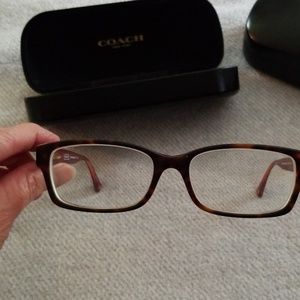 Coach black/pink tortoise eyeglass frames